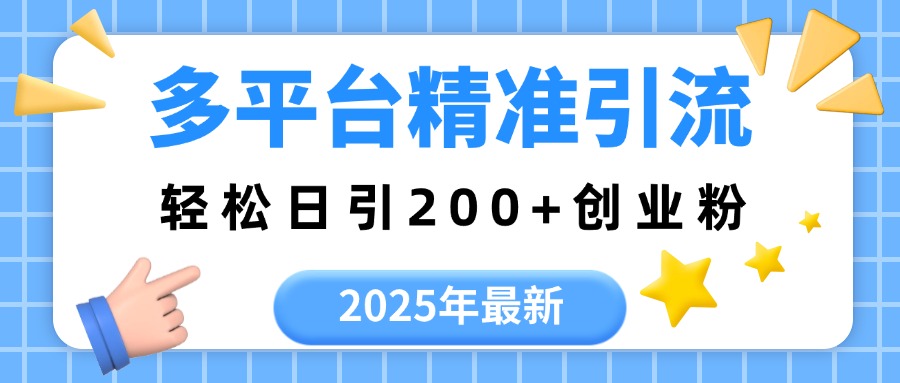 2025年最新多平台精准引流，轻松日引200+