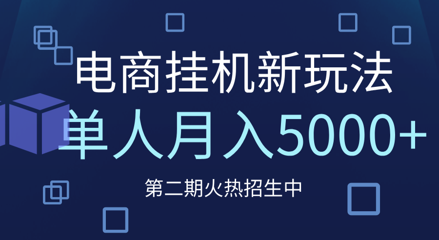 电商平台挂机新玩法，单人月入5000+攻略